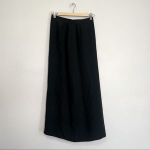 Giorgio Armani Black Full Length Wrap Style Maxi Skirt